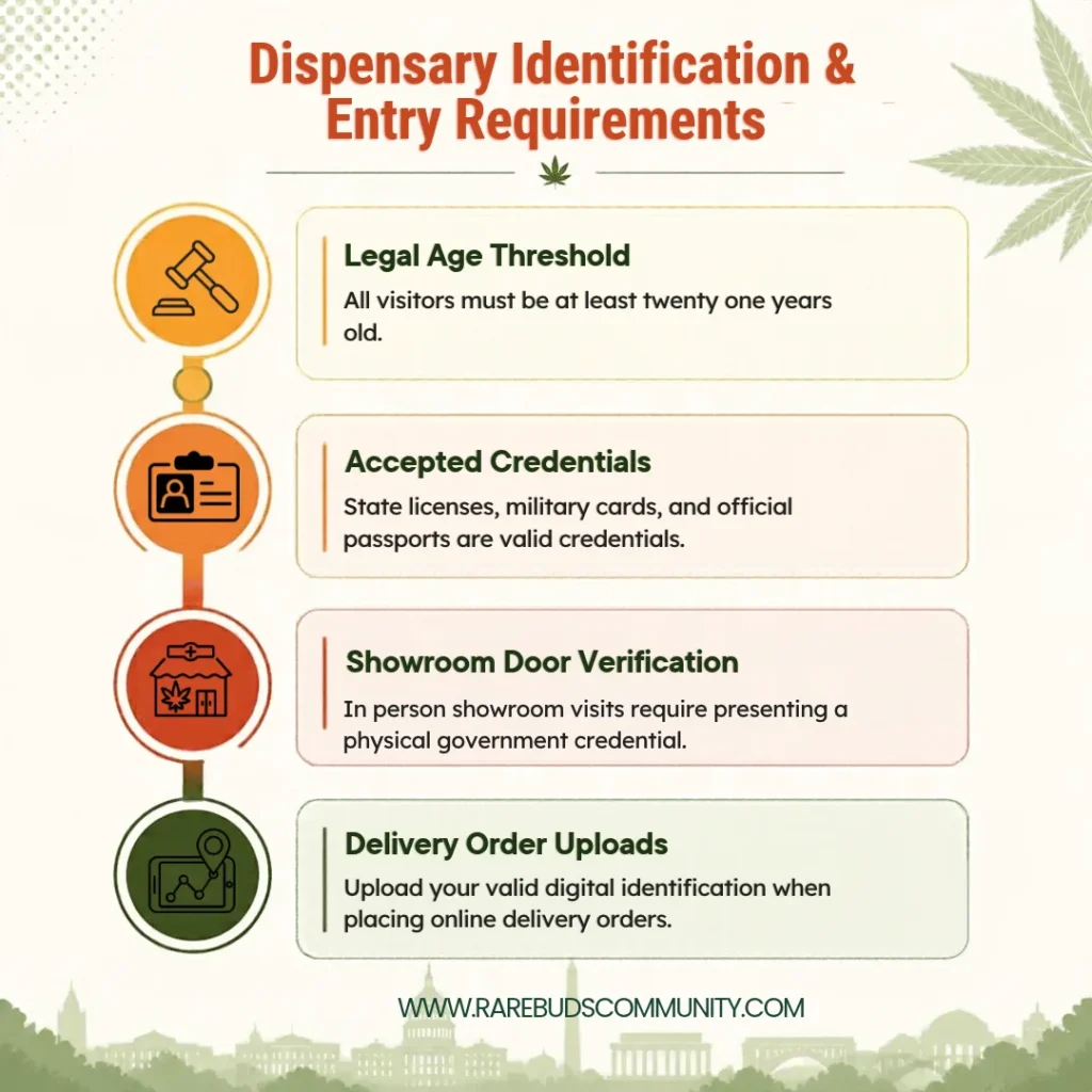 dispensary verification requirements for buying cannabis in DC